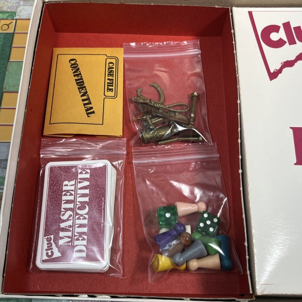CLUE Master Detective Parker Brothers Original 1988 Complete Brass Tone Weapons - Picture 6 of 16